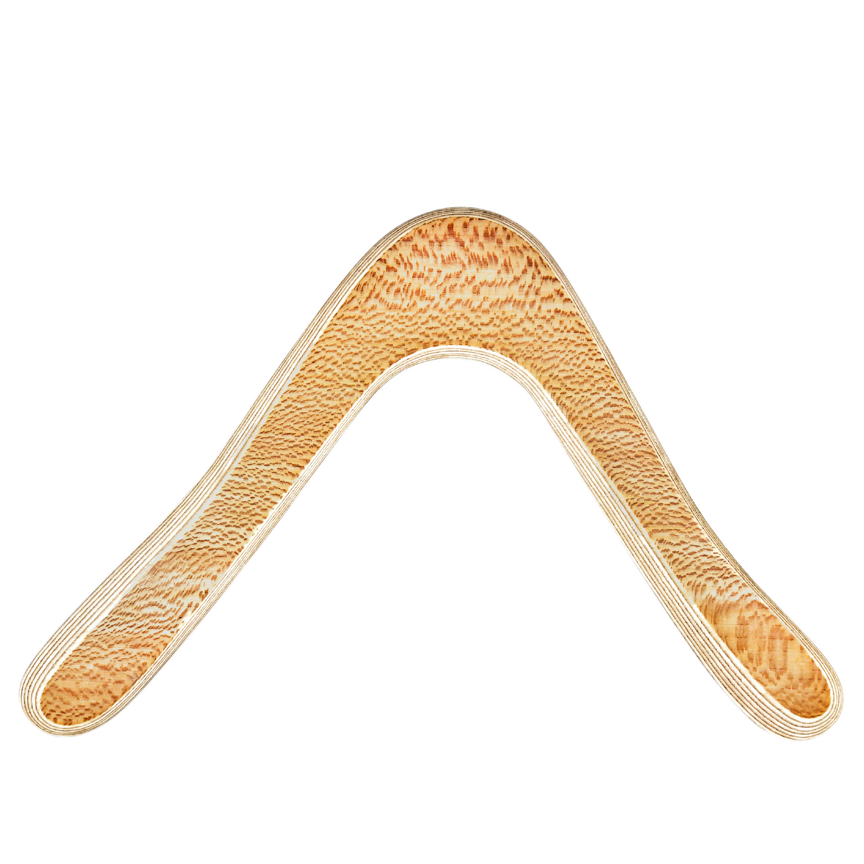 Image of Leopard straight-on shot in lacewood with natural speckled pattern and smooth finish