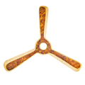Image of Navigator boomerang straight-on shot with amber tones and distinctive eye patterns