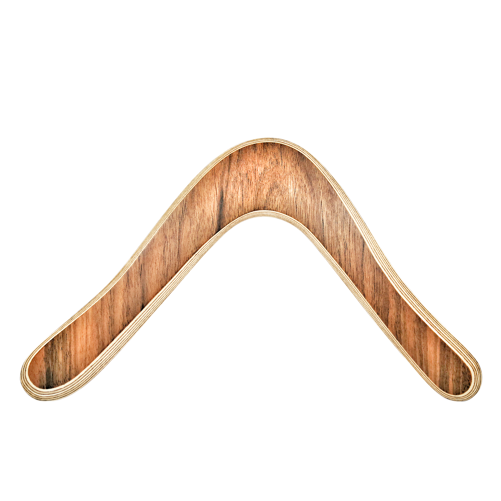 Image of Sky Scraper staright-on shot with natural dark wood grain and laminated birch edges